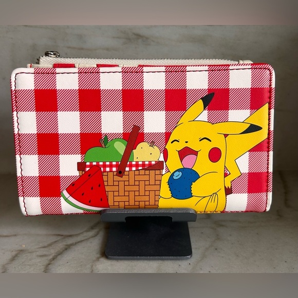 Loungefly Red Checkered Pikachu Picnic Wallet - Picture 4 of 11